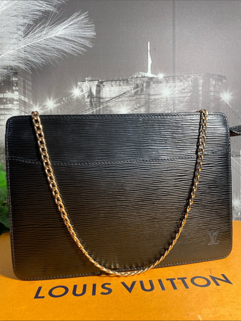 Authentic Rare Louis Vuitton Vintage Black Epi Leather Bag